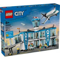 LEGO City - Aeroport cu avion 60502, 887 piese