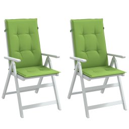 Perne scaun spatar înalt 2 buc. melanj verde 120x50x4 cm textil GartenMobel Dekor