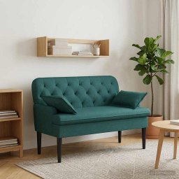 Canapea cu capitonaj butonat Verde închis 111 x 68 x 80 cm GartenMobel Dekor