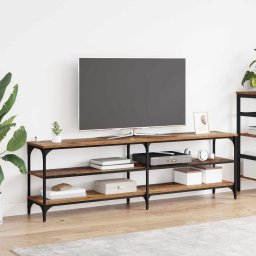 Cabinet TV Lemn Vechi 160 x 30 x 50 cm Lemn Ingineresc si Fier GartenMobel Dekor