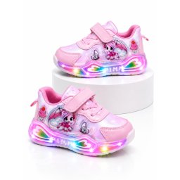 Adidasi cu lumini LED, Model Ponei colorat, Fete, Roz