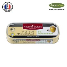 Mouettes d'Arvor Conserva file macrou franțuzesc cu mustar BIO 169 gr