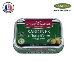 Mouttes d'Arvor Conserva sardine franțuzești in ulei de masline Extra Virgin 115 gr