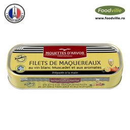 Mouettes d'Arvor Conserva file macrou franțuzesc marinat in vin alb cu ierburi aromatice 176 gr