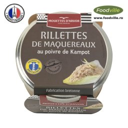 Mouttes d'Arvor Rillettes macrou cu piper de Kampot 125 gr