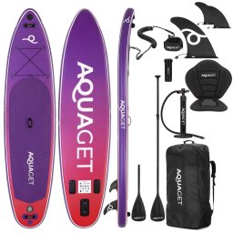 Set placa SUP gonflabila 350x84x15 cm cu scaun kayak si vasla 2 în 1, mov