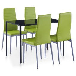 Set mobilier de bucatarie, 5 piese, verde GartenMobel Dekor