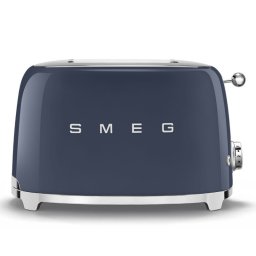 Prajitor de paine SMEG 50's Style TSF01NBEU, 950 W, 2 felii, 6 trepte, Tava pentru firimituri, Cablu integrat, Otel inoxidabil, Albastru inchis