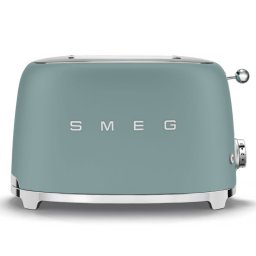 Prajitor de paine SMEG 50's Style TSF01EGMEU, 950 W, 2 felii, 6 trepte, Tava pentru firimituri, Cablu integrat, Otel inoxidabil, Verde smarald