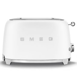 Prajitor de paine SMEG 50's Style TSF01WHMEU, 950 W, 2 felii, 6 trepte, Tava pentru firimituri, Cablu integrat, Otel inoxidabil, Alb mat