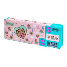 Penar cu calculator AstraPen Animals Kitty World, 2 compartimente, multicolor