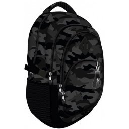 Ghiozdan Loozz Premium Moro, 2 compartimente, negru