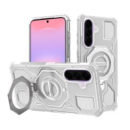 Husa de protectie Techsuit Carbon Shield PRO compatibil cu Samsung Galaxy A37 5G, Alb Transparent