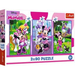 Trefl: Minnie mouse și prietenii - puzzle 3 x 80 piese