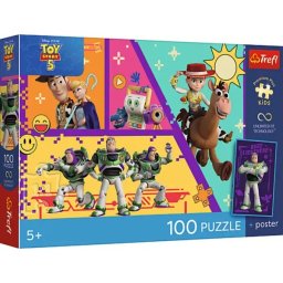 Trefl: Toy Story 5. Jucării în acțiune Premium Plus Kids puzzle – 100 piese