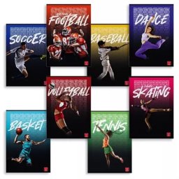 Pigna: Caiet sport cu pătrățele A4, cu margine, diverse modele
