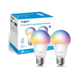 Bec inteligent LED multicolor TP-Link Tapo L530E, E27, 806 lm, WiFi 2.4GHz, set 2 bucăți