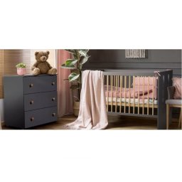 Mobilier camera copii si bebelusi KLUPS Pauline Graphite Natur