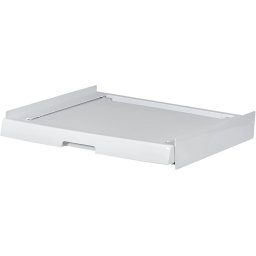 Kit suprapunere uscator si masina de spalat Haier HASTKU10, raft retractabil, adancime reglabila 47-62 cm, Alb