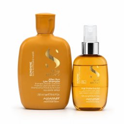 Set Alfaparf Semi di Lino Sunshine – Sampon After-Sun 250 ml + Ulei protector UV 125 ml
