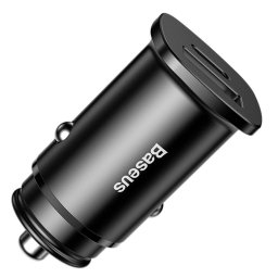 Incarcator auto Baseus CCALL-AS01 Metal Dual Port 30W USB si Type-C 5A max PD3.0 QC4.0+ Black