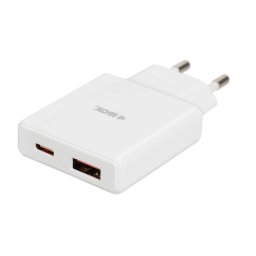 Incarcator Retea Ibox C-43 Slim GaN PD30W USB Type A USB Type C Alb