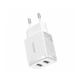 Incarcator Baseus Retea Compact 10.5W 2.1A 2 x USB-A Alb