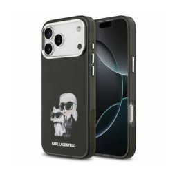 Husa Karl Lagerfeld MagSafe Apple iPhone 17 Pro IML Aquarelle Logo Karl & Choupette Negru