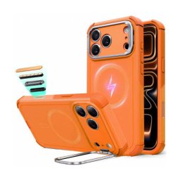 Husa MagSafe ESR Cyber Armor Kickstand pentru Apple iPhone 17 Pro Max Portocalie