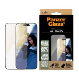 Folie Protectie PanzerGlass Ultra-Wide Fit EyeCare Apple iPhone 16 Pro Sticla Securizata Full Glue