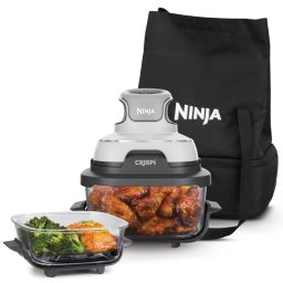 Friteuza cu aer cald 4in1 Ninja CRISPi FN102EU, 1700 W, 3,8 + 1,4 l, 70-185°C, TempWare, Placi ceramice, Fara PFAS, Design portabil, Alb