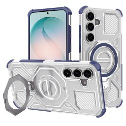 Husa de protectie Techsuit Carbon Shield PRO compatibil cu Samsung Galaxy S26 Plus, Albastru Transparent