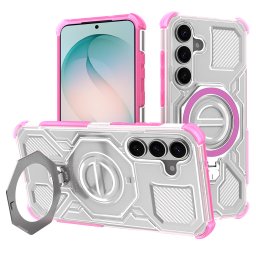 Husa de protectie Techsuit Carbon Shield PRO compatibil cu Samsung Galaxy S26 Plus, Roz Transparent