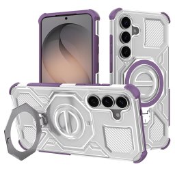Husa de protectie Techsuit Carbon Shield PRO compatibil cu Samsung Galaxy S26, Mov Transparent