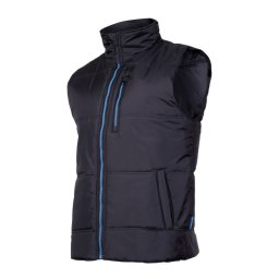Vesta matlasata Lahti PRO L4130802, gri-albastru, marimea M, impermeabila, cu 3 buzunare cu fermoar