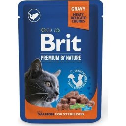 Brit Premium Cat plic pentru pisici sterilizate cu somon (24 x 100 g = 1 carton) 2400 g