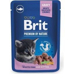 Brit Premium Kitten plic cu pește alb pentru pisoi (24 x 100 g = 1 carton) 2400 g