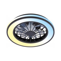 Brilo - Ventilator de tavan LED dimabil VENTURO LED/24W/230V 3000-6500K negru+telecomandă