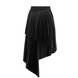 KARL LAGERFELD Fusta Pleated Faux Leather B3W12008 999 black