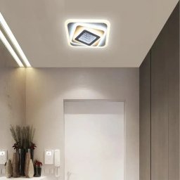 Lustra LED NEXA 3D patrata 46W, alb, lumina rece/calda/neutra