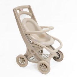 Carucior pentru papusa MyKids 0122/02eco bej-maro, stabil, cu cos