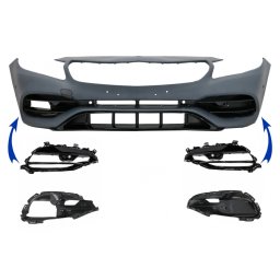 Ornamente grile laterale Mercedes Clasa A W176 2012-2018 A45 negru lucios