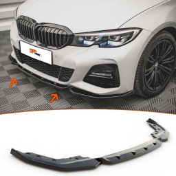 Spoiler fata BMW Seria 3 G20/G21 Max V5, negru pian, plastic vacuum