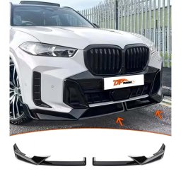 Prelungire bara fata BMW X5 G05 LCI 2023+ negru pian ABS, set 4 piese