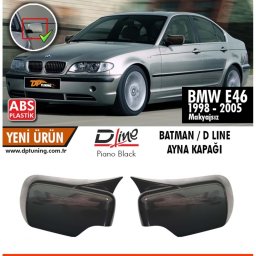 Capace oglinda BMW Seria 3 E46 Batman, negru piano, 1998-2005