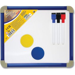 Tabla magnetica alba cu 3 markere si 2 magneti, 30 x 24,5 cm