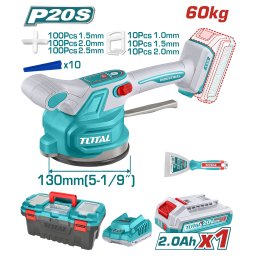 Vibrator cu ventuza pentru placi ceramice TOTAL 20V, cu acumulator si incarcator