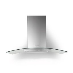 Hota decorativa, T, Faber, RAY SRM LED X/V A90, 90 cm, 420 m3h, 68 dB, 1 motor, filtru aluminiu, clasa C, LED2, butoane push, inox-sticla, 325.0557.524