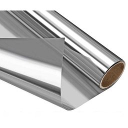 Folie Reflexiva protectie Geamuri montare pe interior cu efect de oglinda si protectie solara UV Argintie 45 x 300 cm