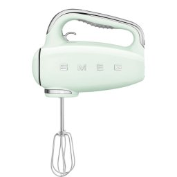 Mixer manual SMEG 50's Style HMF01PGEU, 250 W, 9 viteze, Functie Turbo, Afisaj LED, Timer, Accesorii, Verde